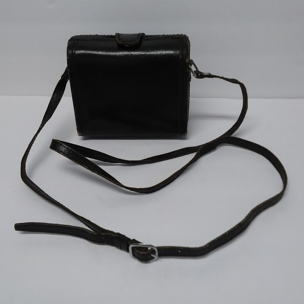 Vintage Black Leather Camera Bag Crossbody‎ Bag